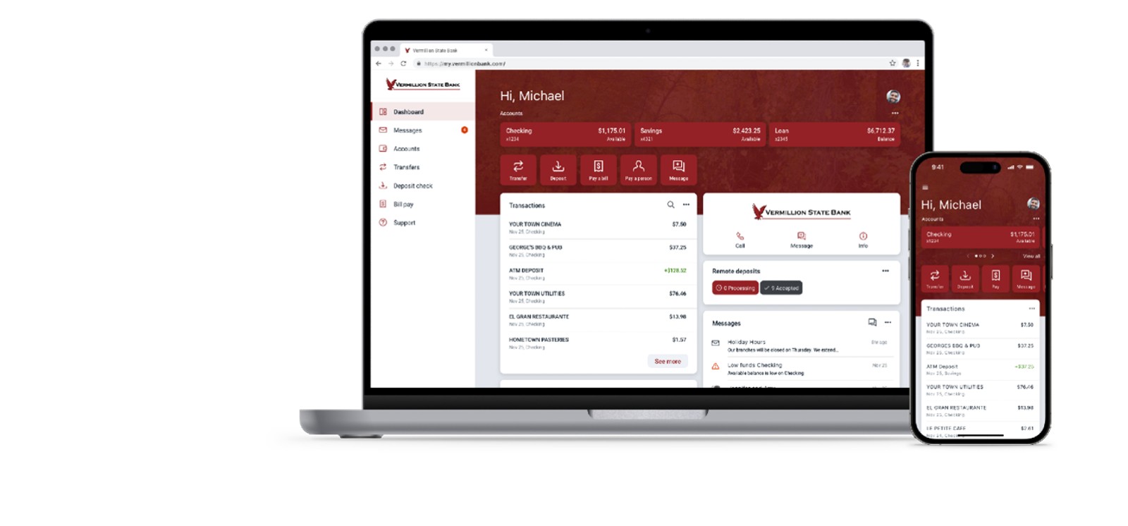 vermilion bank online